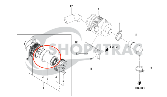 Luchtfilter Iseki TM3160 - TM3247 |  TM15 - TM17 | TH16 - TH205 | SGR19 - SXG22 | TXG | MF1205 - MF1520 | Agco | Challenger - Afbeelding 4