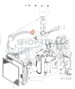 Bovenste radiateurslang Kubota B6000 | Yanmar YM1301-2420 | YM169 - YM276 - Afbeelding 3