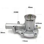 Waterpomp Kubota D905-1105 | V1305-1505 | -05 motoren - Afbeelding 5