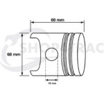 Piston K3B | KE55 Mitsubishi | Iseki, Texas | TU – Image 3