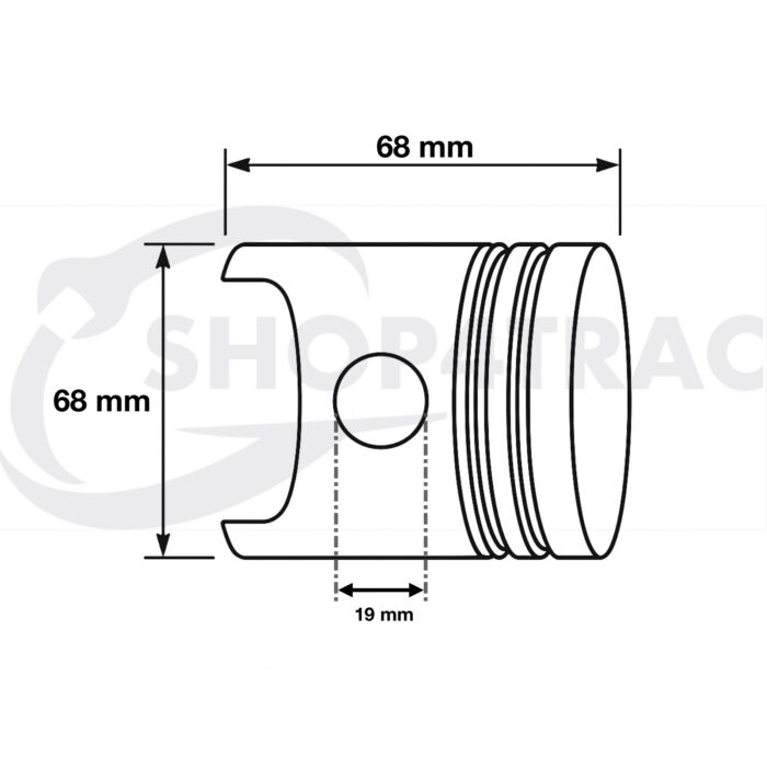 Piston K3B | K4B Mitsubishi | Iseki TX | TU – Image 3