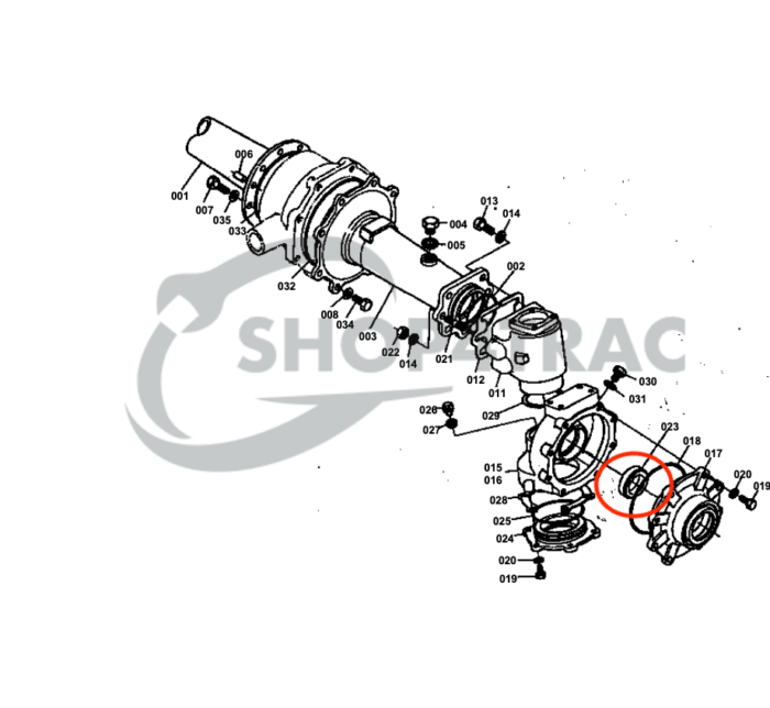 Kubota-Öldichtung L1-18 - L1-265 | L1500 - L2350 Vorderachse | AQ7745E – Bild 5