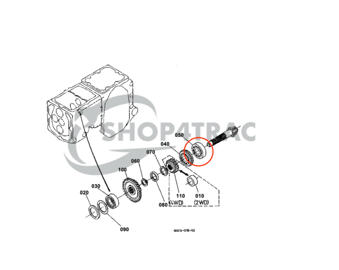 Keerring Kubota transmissie B1550 - B7100 | BX1500 - BX2680 | F2000 - F2400  | Kioti CK20 | TC20428 - Afbeelding 3