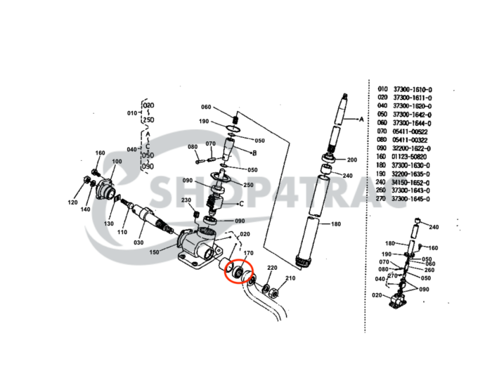 Wellendichtring Kubota B5000 - B5100 PTO | L200 - L345 Lenkgetriebe-Öldichtung | TC28407 – Bild 2