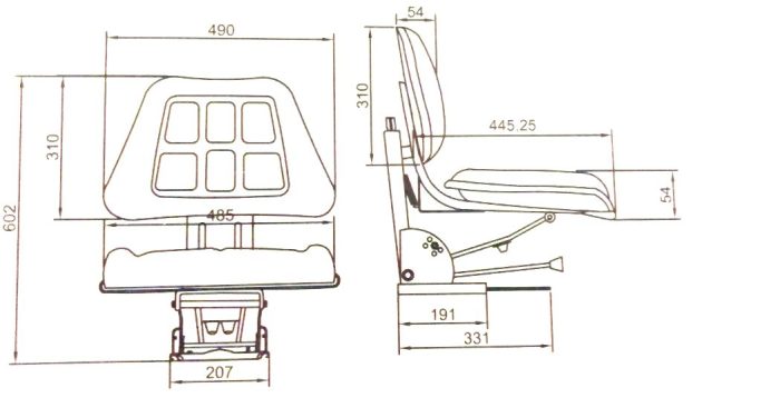 Luksusowy fotel do mini traktora | Szyny | pierzasty | John Deer | Podłokietniki - obrazek 5