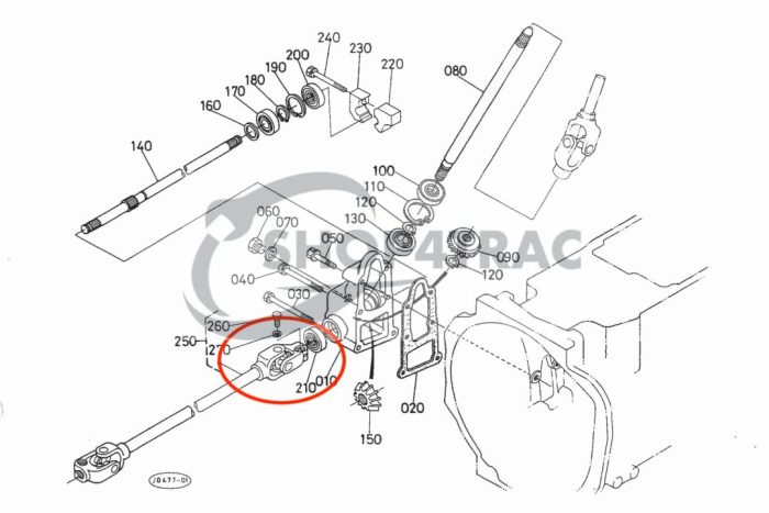 Cardan as Kubota L1 serie