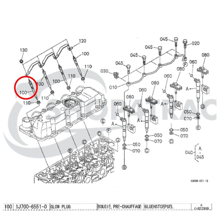 Cewka żarowa Kubota V2607