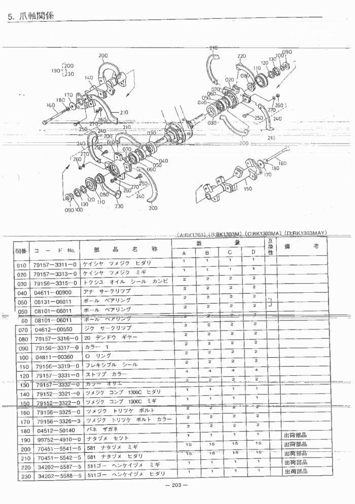 B1-17DT onderdelenlijst