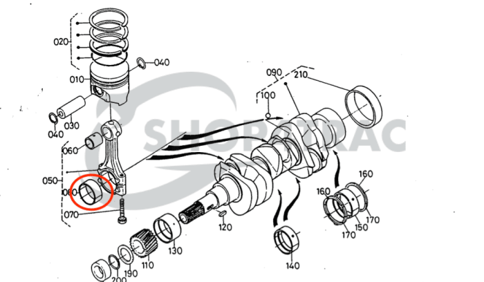 Drijfstanglager / lagerschaal Kubota| D722 | D902 | Z402 | Z482 | Z602 | D622 | D600 - Afbeelding 2