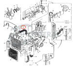 Bovenste radiateurslang Yanmar YM1500 - YM2210 | YM135 - YM240 - Afbeelding 2