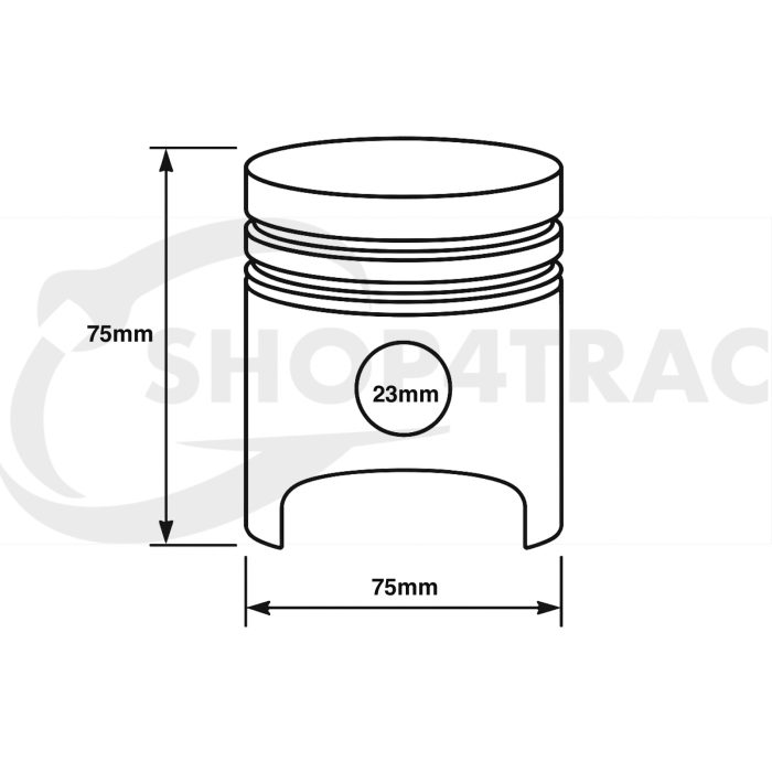 Zuiger Yanmar 3T75 | YM1600 - YM250 | F16 - Afbeelding 2