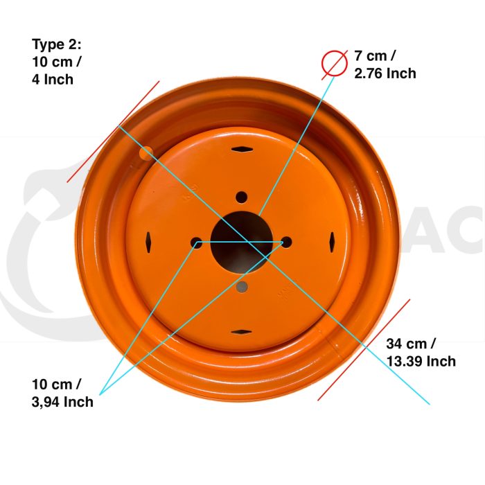 Wiel | velg Kubota B1200 - B4200 | B6000 - Afbeelding 9