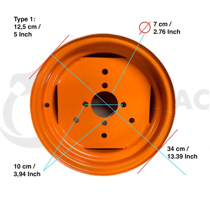 Wiel | velg Kubota B1200 - B4200 | B6000 - Afbeelding 10