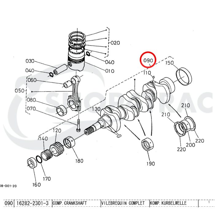 Krukas Kubota V1505 | V1505-T | V1505D | Avant | Schäffer - Afbeelding 2