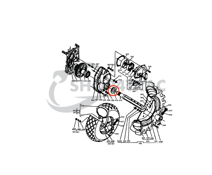 Keerring achteras seal Kubota L | B | GB | AQ8270P | 09500-00014 | AE2851E - Afbeelding 3