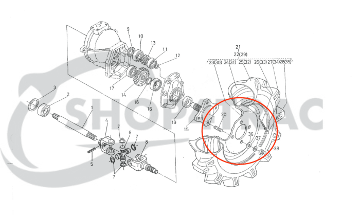 Wiel | velg Kubota B1200 - B4200 | B6000 - Afbeelding 2