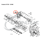 Keerring Iseki 4WD ingaande as | Kubota 4WD AS B1121 - B3030 keerring | TC20358 - Afbeelding 6