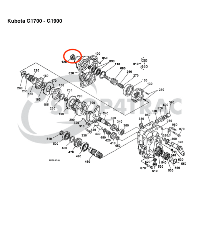 Keerring Iseki 4WD ingaande as | Kubota 4WD AS B1121 - B3030 keerring | TC20358 - Afbeelding 6