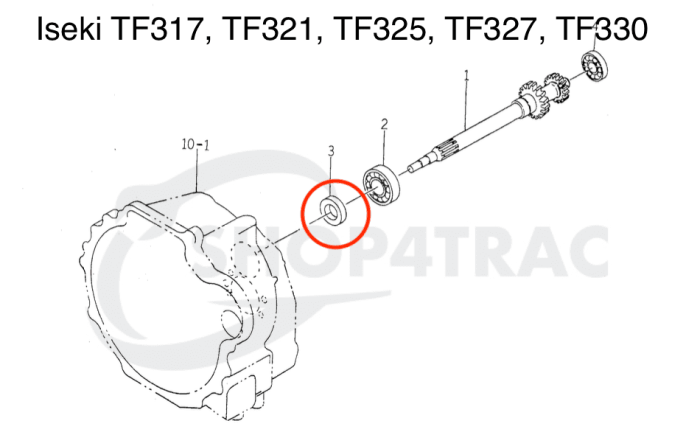 Keerring John deere Hydrostat | Iseki PTO keerring | Yanmar | TC35508 | Mitsubishi Krukas voor - Afbeelding 4