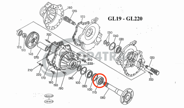 Keerring Kubota GL | L185 - L245 | L1501 - L3800 | Hinomoto NX | AQ7747E | - Afbeelding 2