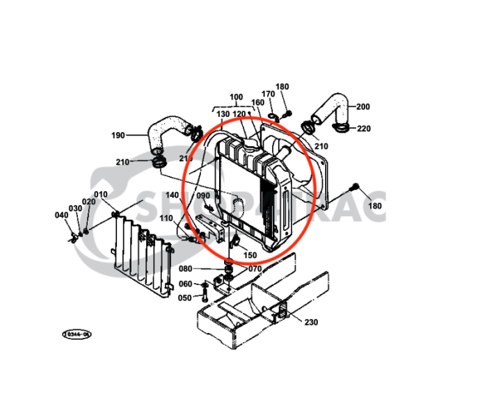 Radiateur Kubota B5100 | B5001 | B10 | Zen-noh ZB5001 – Image 2