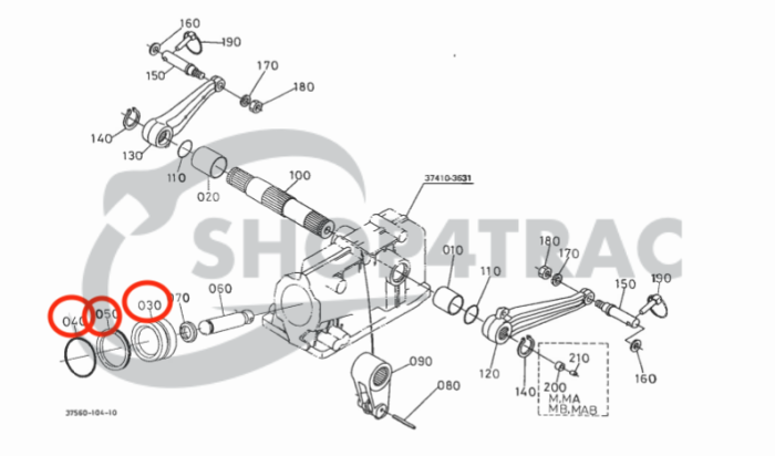 Hef-cilinder zuiger | Hefzuiger compleet Kubota B2301 - B3350 | L2050 - L3800 | L1-18 | GT5 - GT8 - Afbeelding 3