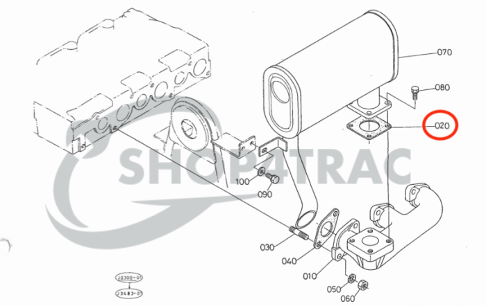 Uitlaatspruitstukpakking Kubota GL | GT | D1402 - D1803 | V2003 - V2403 - Afbeelding 2