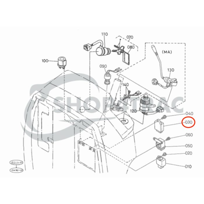 Gloeirelais | start timer | Stop timer Kubota GL19 - GL338  L - BX | RTV | Relais timer - Afbeelding 3