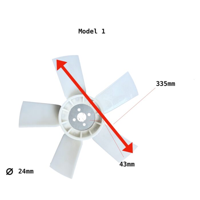 Ailette de refroidissement Kubota B1550- B1750 | F2000 - F2100 – Image 2