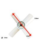 Cooling Fan Kubota B7300 - B7410 | BX1500 - BX2380 | G1800 - GR2120 | ZD1011 - ZD321 - Image 2