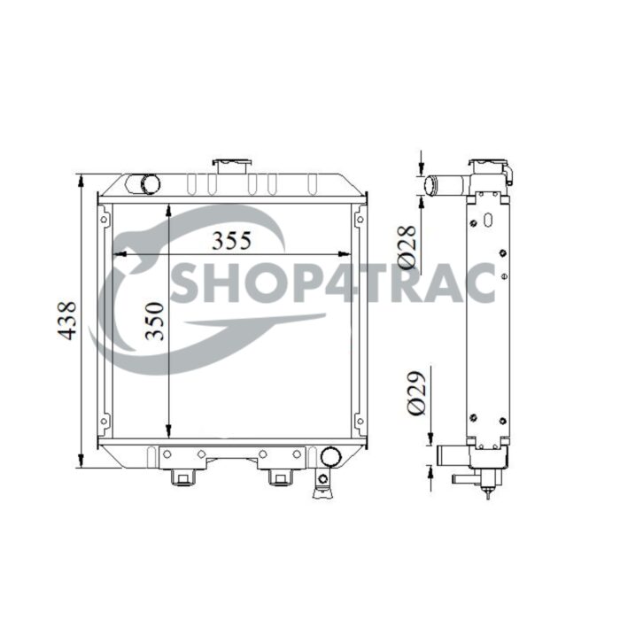 Radiateur Kubota B1750 - B2150 | B1750 HST - B2150 HSD - Afbeelding 2