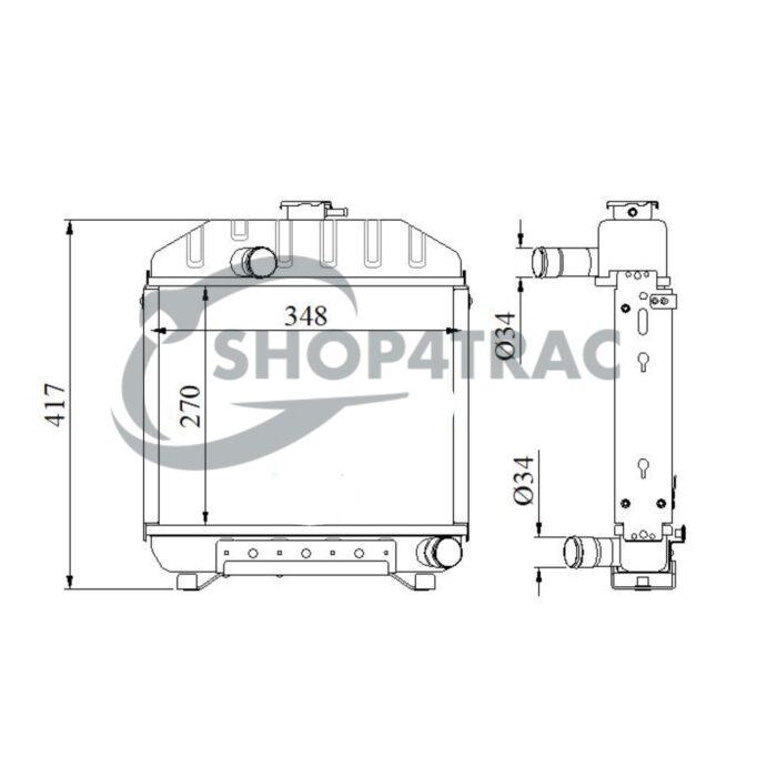 Radiateur Kubota B6100HST - B7100HST | B6100HST-D - B7100HST-D - Afbeelding 2
