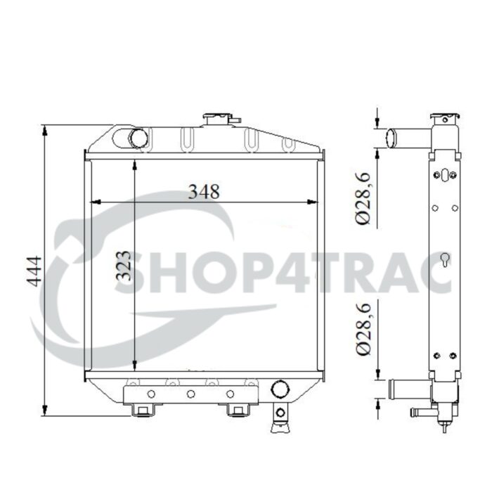 Radiateur Kubota B1550D - B1550E - B1550HST-D - Afbeelding 2