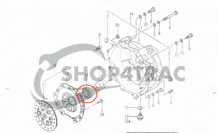 Druklager Iseki TA207 - TA317 | TL1900 - TL2701 | TG21 - TG33 | TU1700 - TU2101 | Kioti CK20 - CK35 - Afbeelding 5