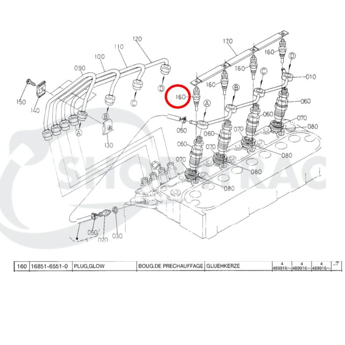 Gloeibougie | Gloeispiraal Kubota Z482 | V1405 | V1505 | V1903 | D662 | D722 | D905 | D1105 - Afbeelding 2