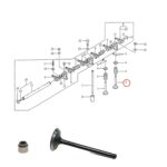 Uitlaatklep Iseki motor E3CD | E3CE | E3CF | Iseki TK | TH | TG | SF | TF - Afbeelding 2